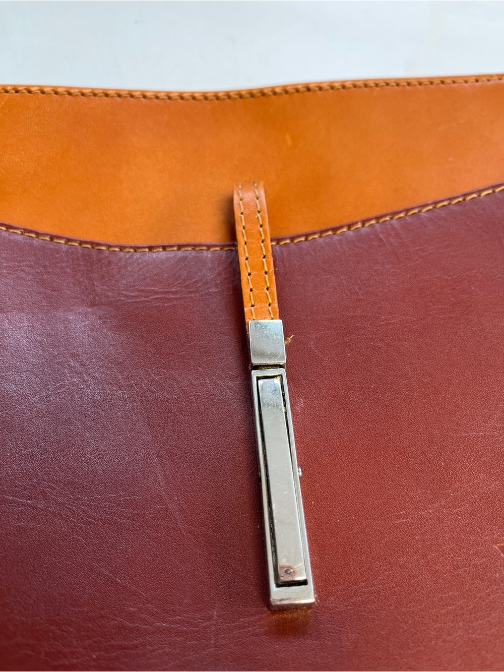 Vera Pelle Genuine Leather Italian Crossbody Shoulder Bag Brown - Picture 6 of 16